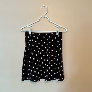 Black & White Polka Dot Circle Skirt